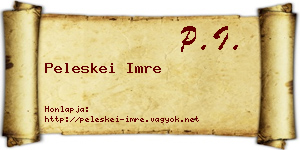 Peleskei Imre névjegykártya